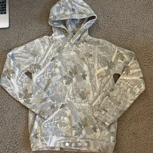 Abercrombie Kids Gray and Green Hoodie Sweatshirt